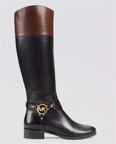 michael kors tall black boots|brown waterproof Michael Kors boots.